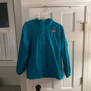 Hot Pink/Teal Girls’ North Face Rain Jacket